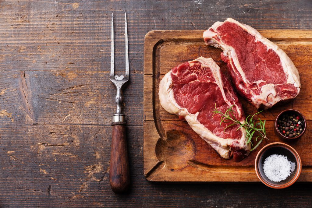 butcher blocks meat